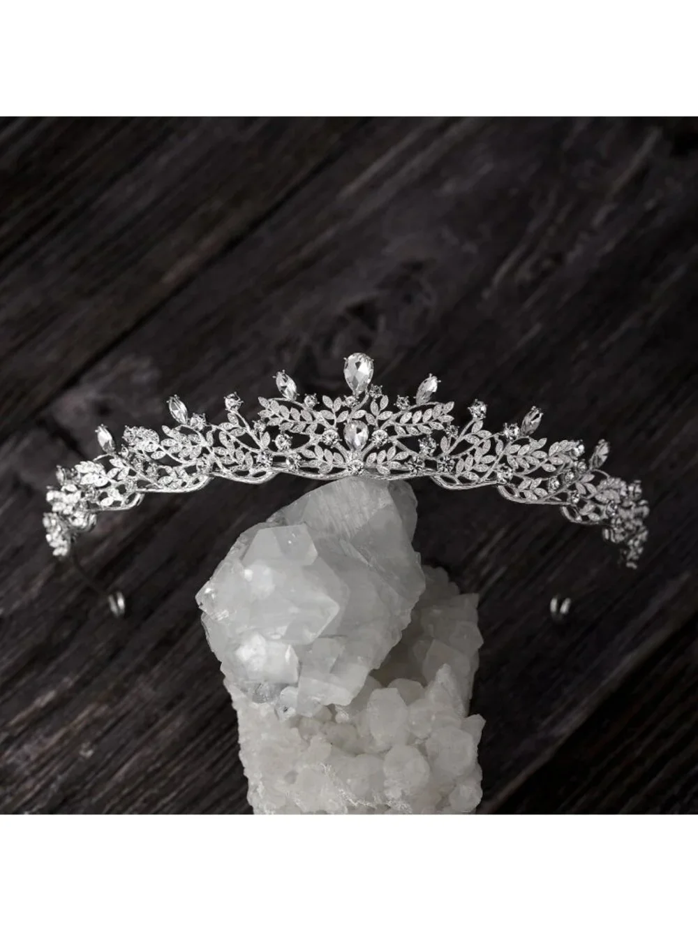 Elegant Silver Tiara Crown for Women & Girls - Crystal Hair Accessory for